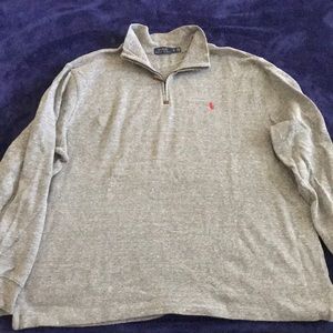 Grey Ralph Lauren cotton mesh sweater
